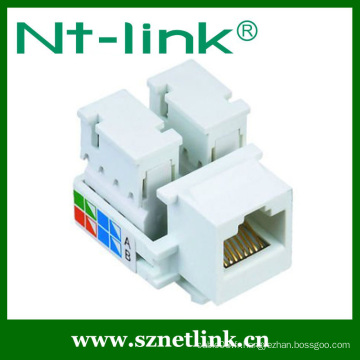 90 degrés 110 IDC cat6 rj45 keystone jack